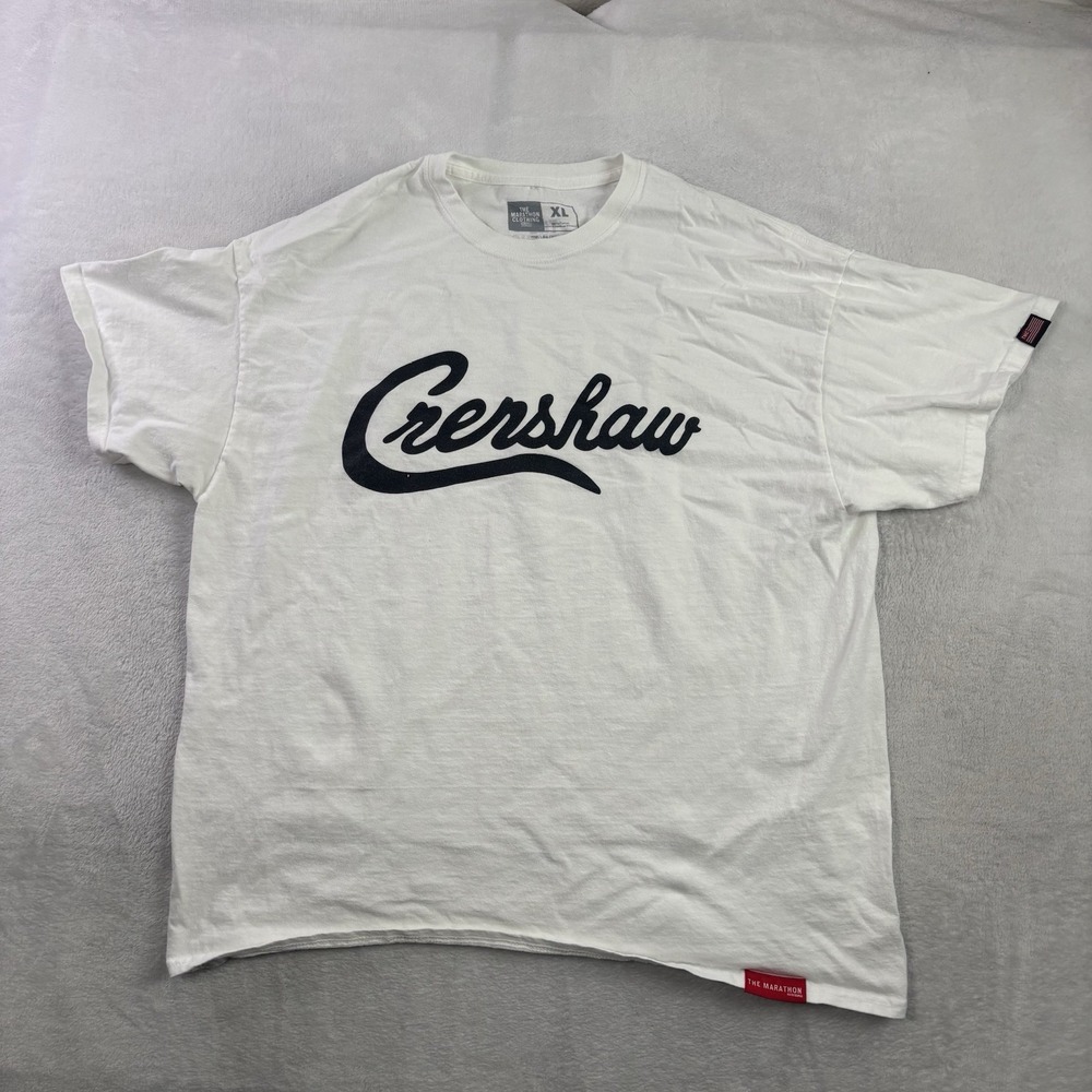 The Marathon Clothing TMC Crenshaw White Short Sleeve Graphic Shirt Men's XL